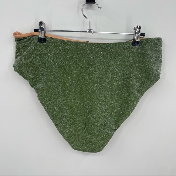 J.Crew Women's $76 High Cut TIe-Waist Bikini Bottom Sparkle Size XL BC133 - Picture 3 of 11